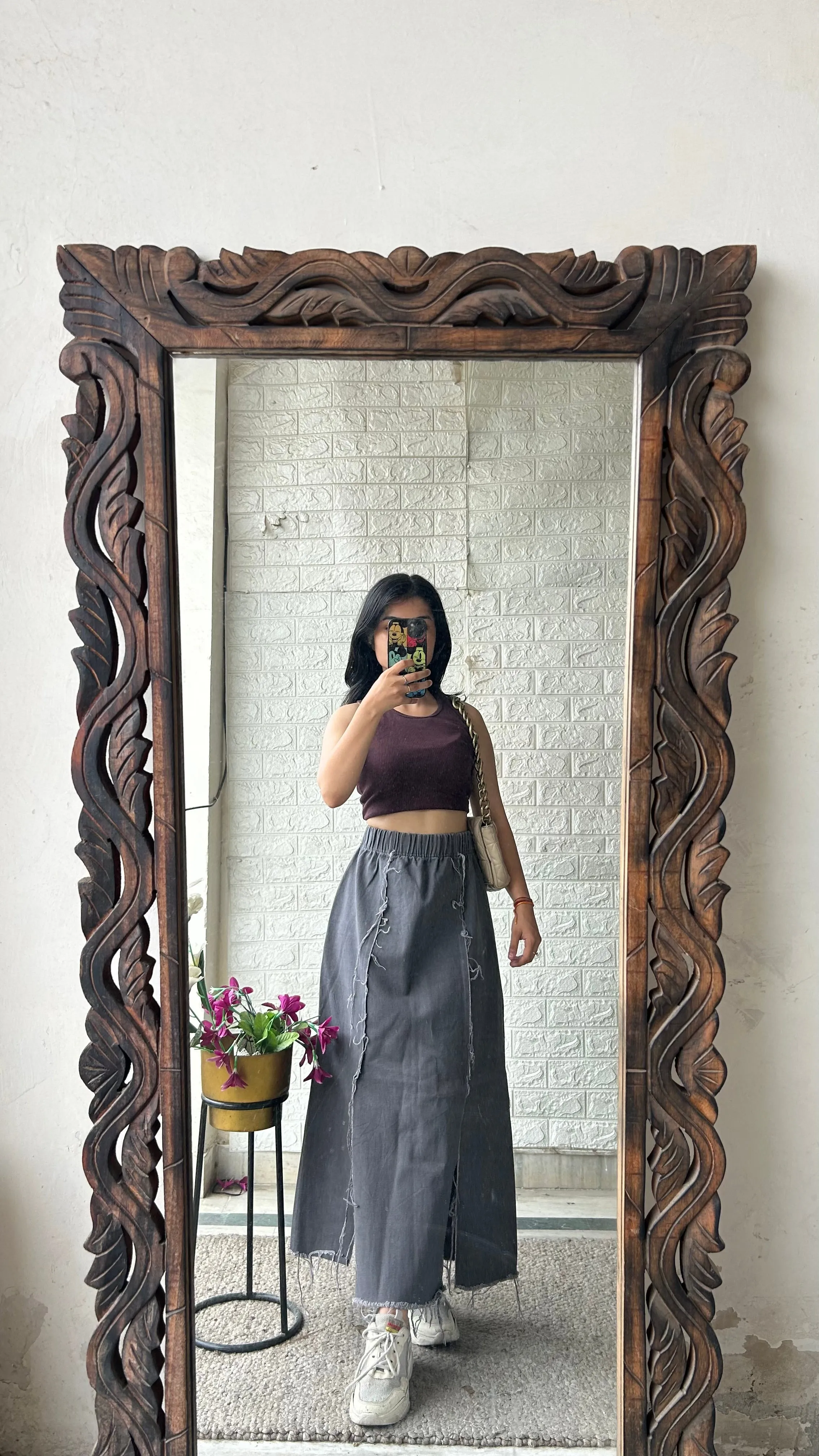 27) Korean skirt 26-28 waist/l:37