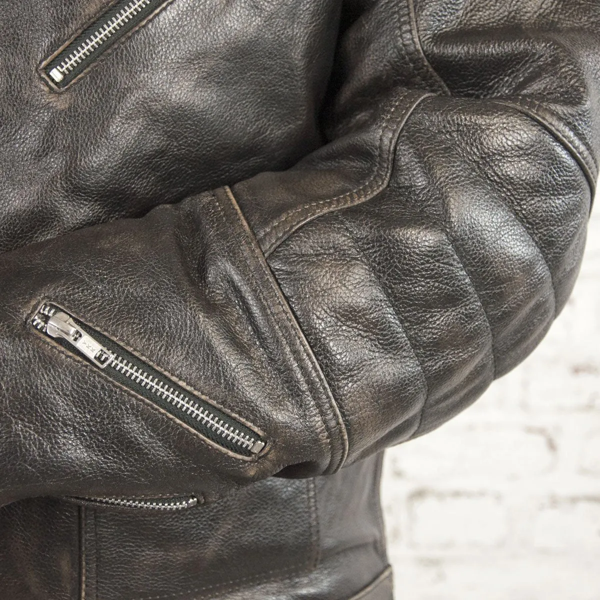 Age of Glory Rocker Black Leather CE Jacket