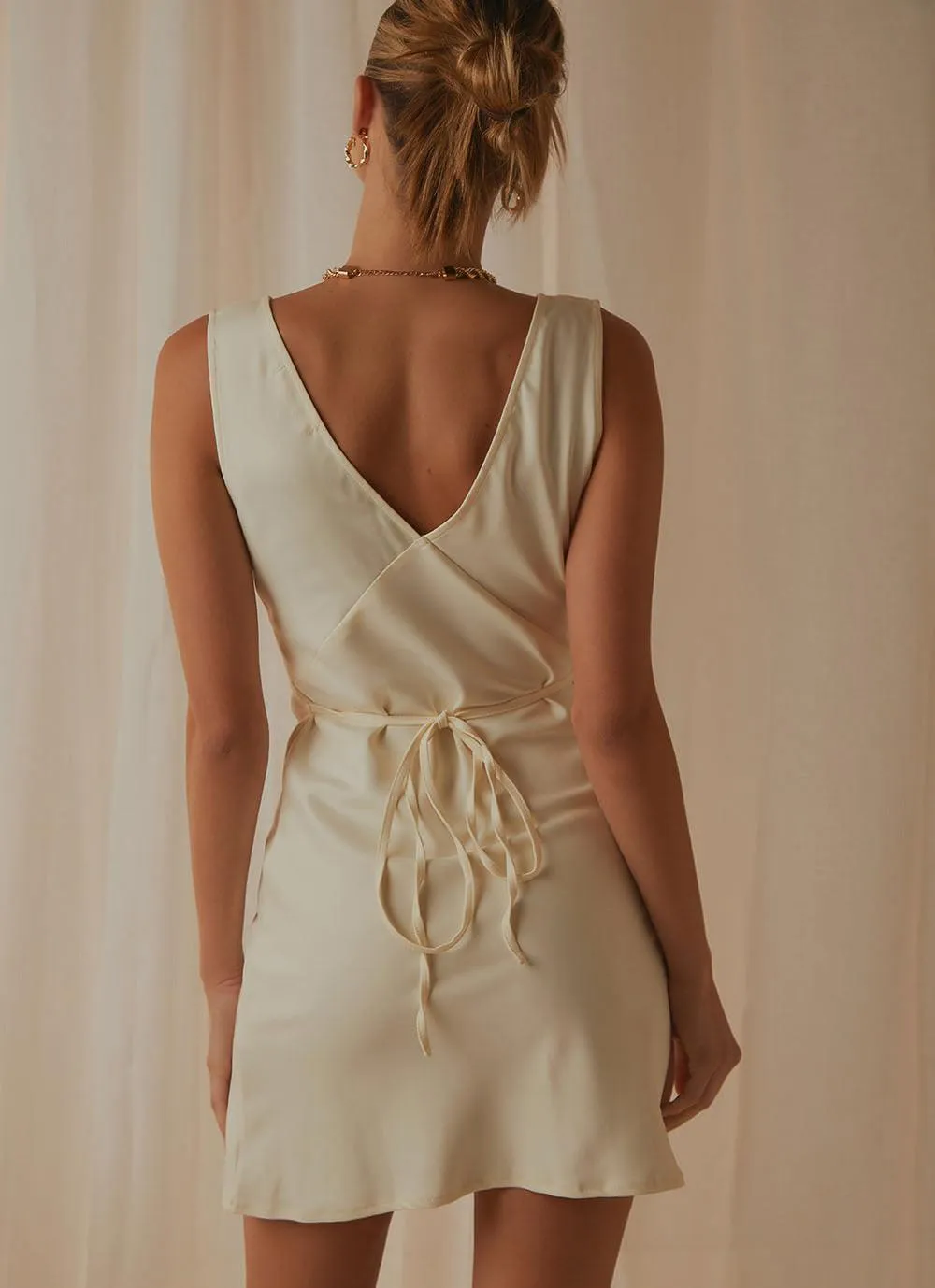 Audrey Vintage Slip Dress - Ivory
