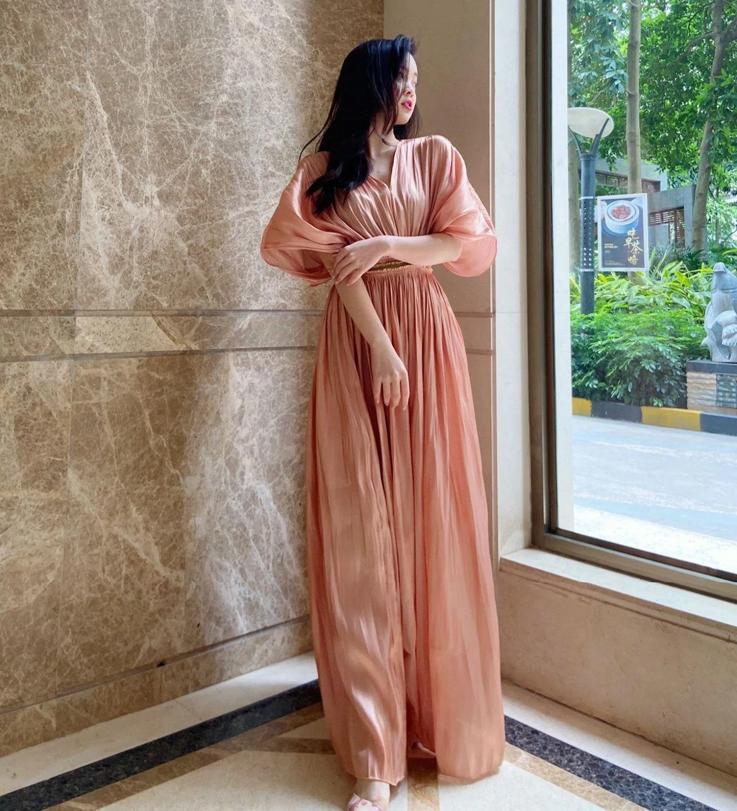 Bonnie Short Sleeve Pleated Maxi Dress