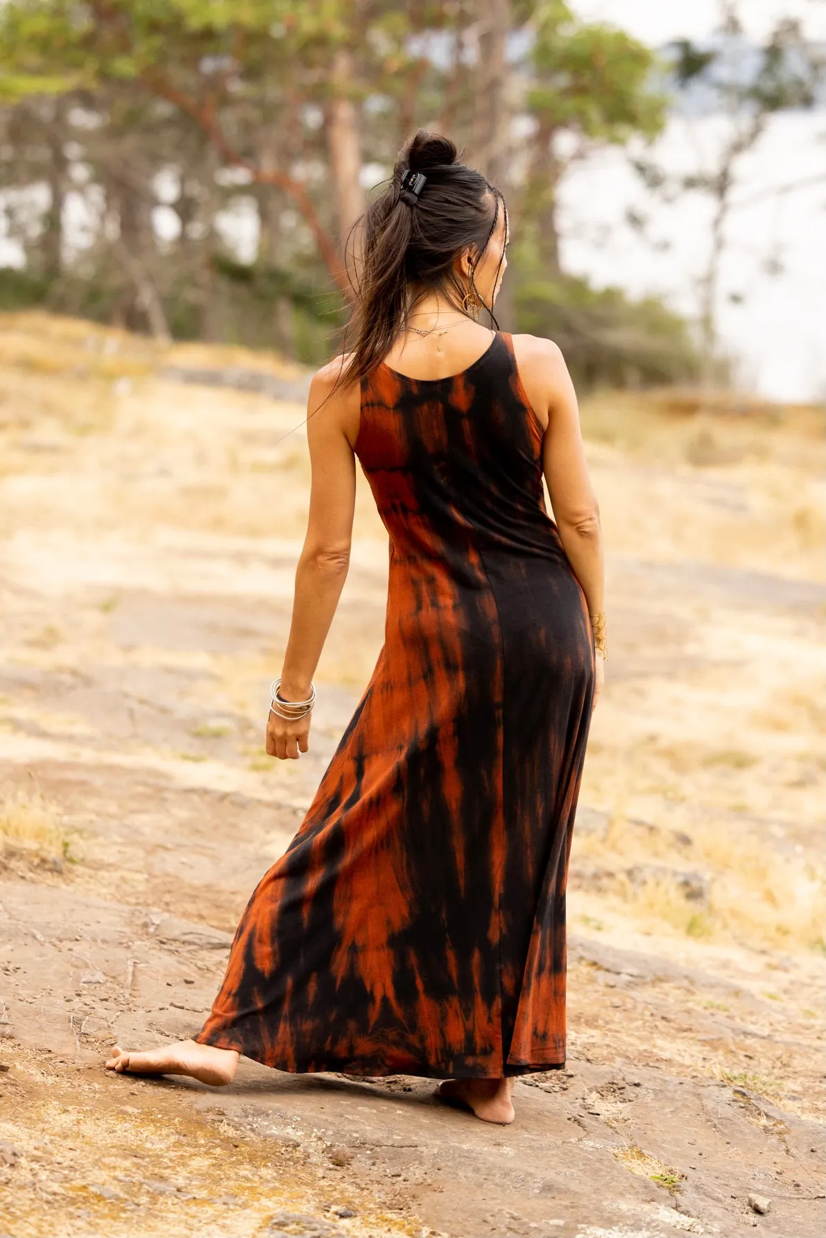 Calla Lily Dress - shibori