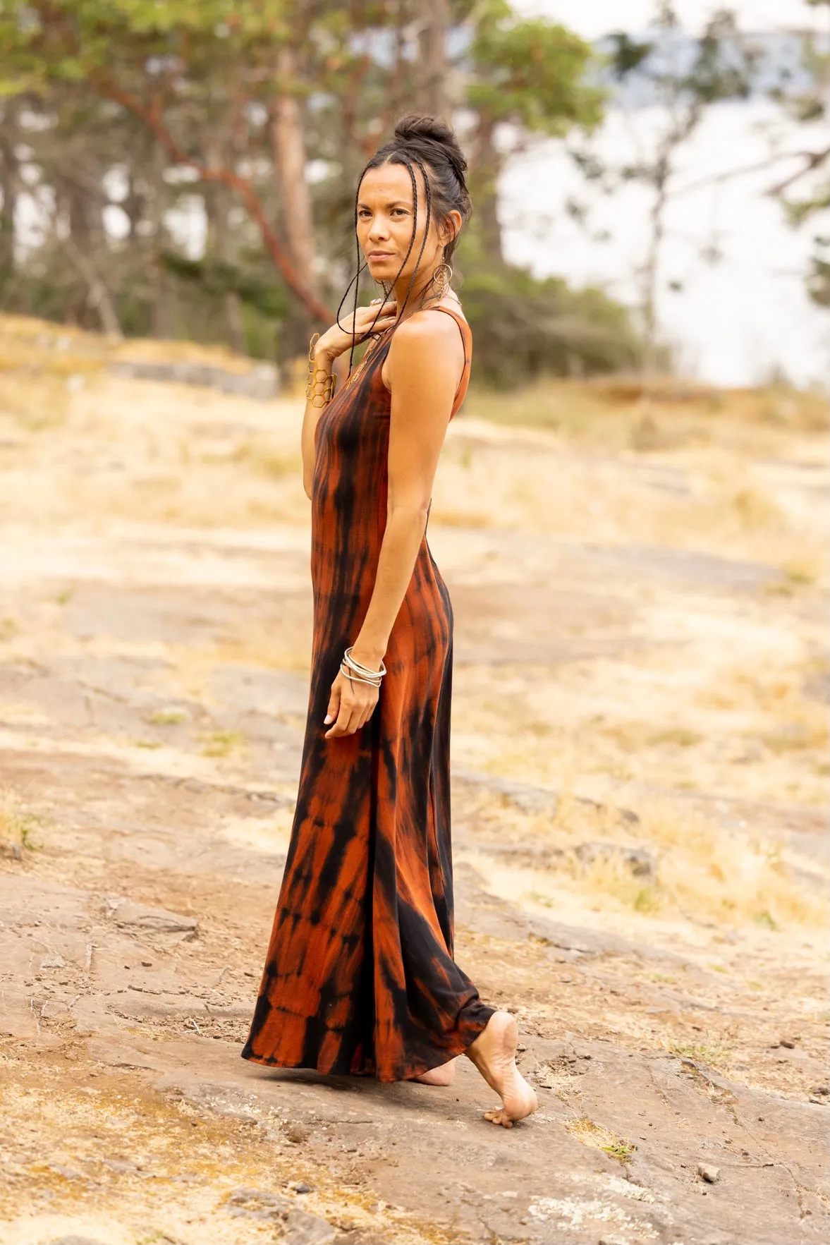 Calla Lily Dress - shibori