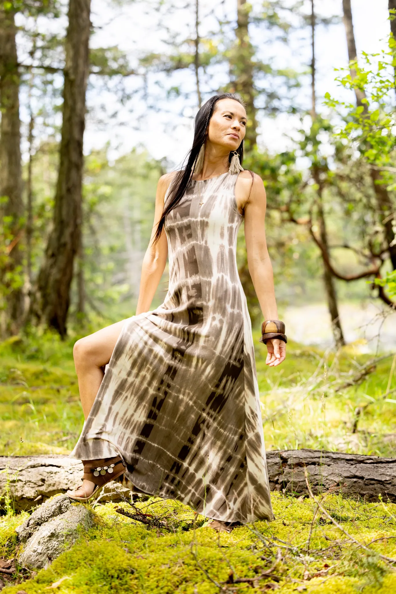 Calla Lily Dress - shibori