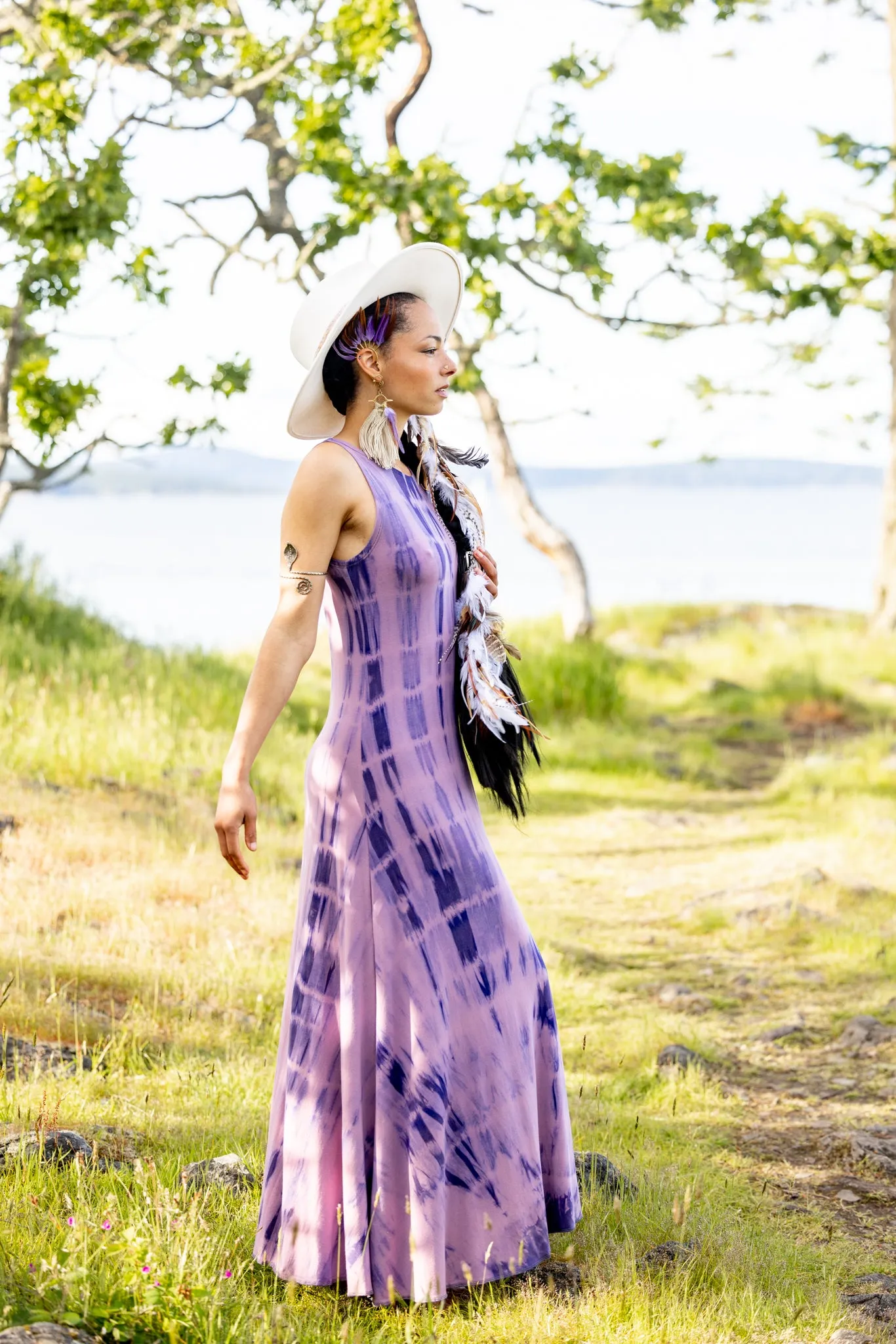 Calla Lily Dress - shibori