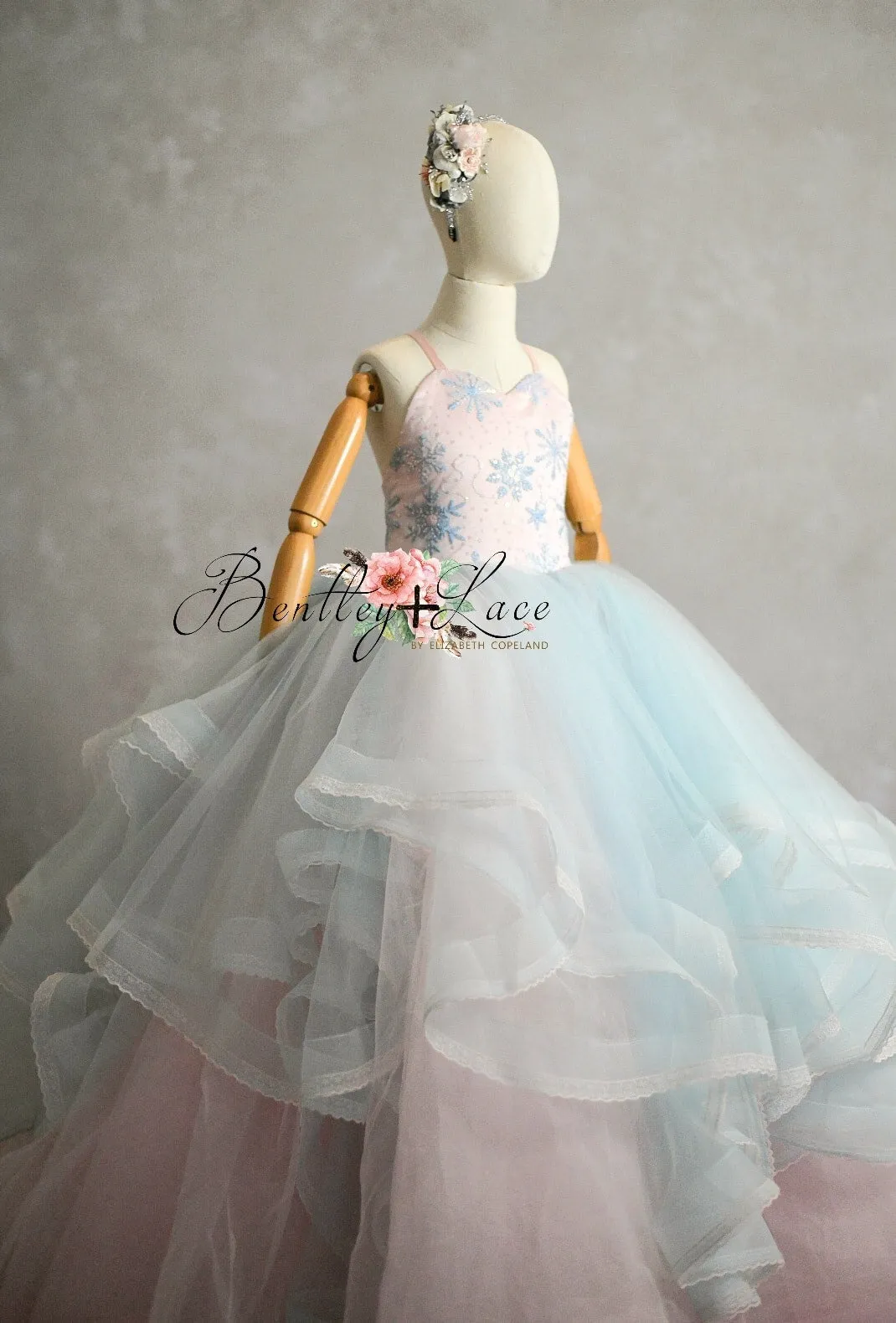Elsa Floor-Length Cascade Dress | Choose Your Color & Fabric | Editorial Couture Gown for Special Occasions