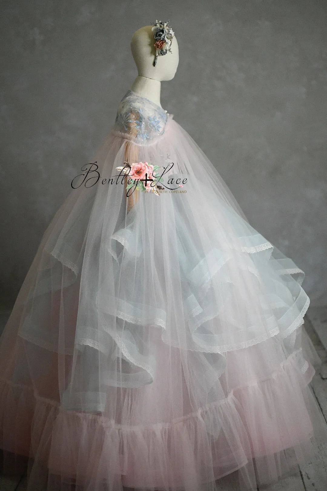 Elsa Floor-Length Cascade Dress | Choose Your Color & Fabric | Editorial Couture Gown for Special Occasions
