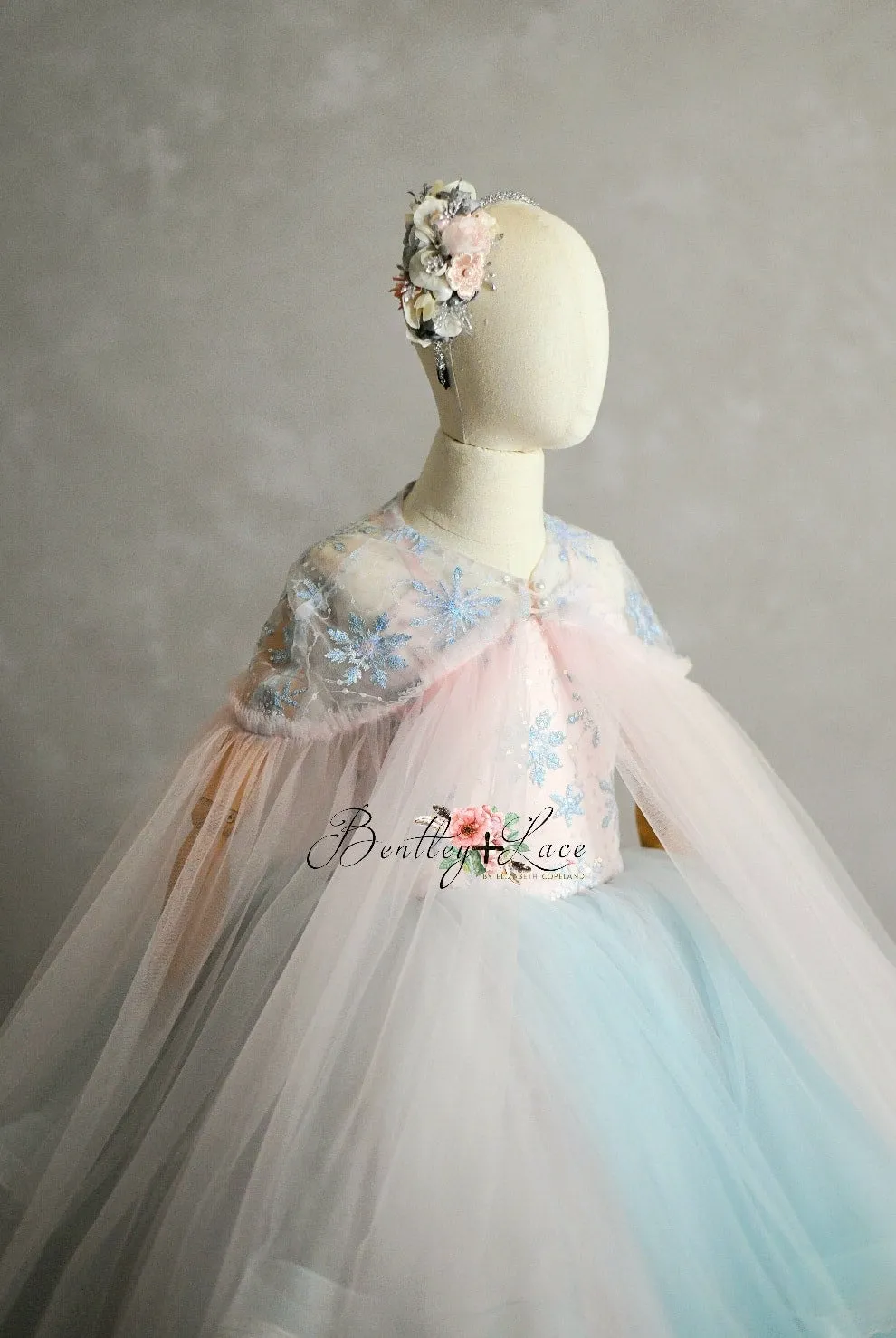 Elsa Floor-Length Cascade Dress | Choose Your Color & Fabric | Editorial Couture Gown for Special Occasions
