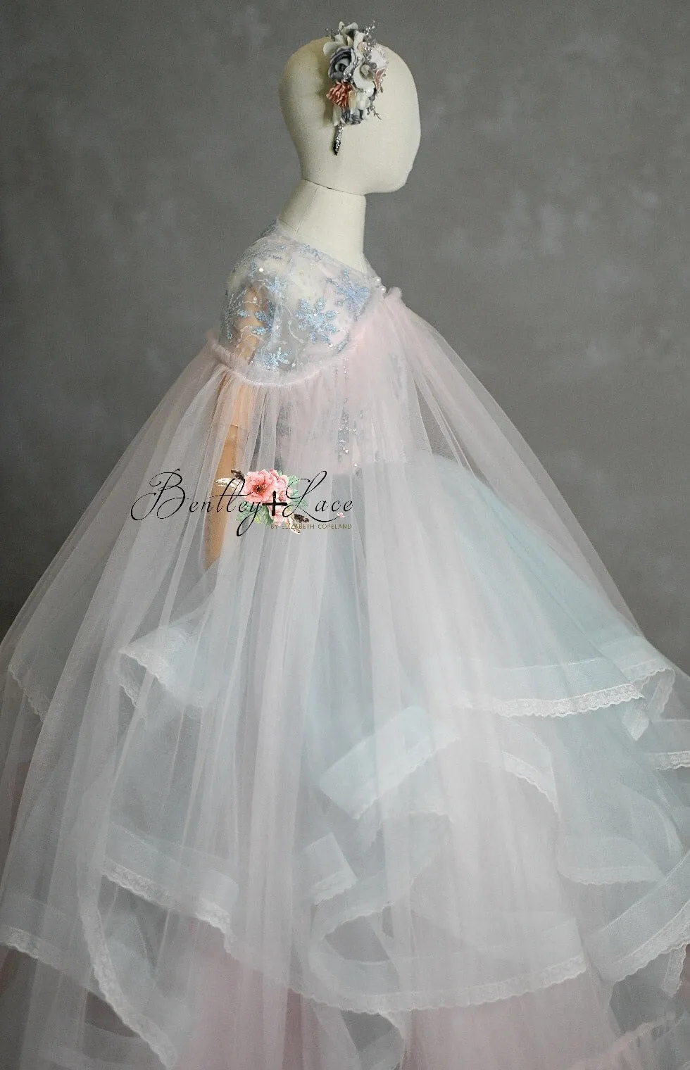 Elsa Floor-Length Cascade Dress | Choose Your Color & Fabric | Editorial Couture Gown for Special Occasions