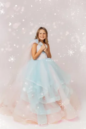 Elsa Floor-Length Cascade Dress | Choose Your Color & Fabric | Editorial Couture Gown for Special Occasions