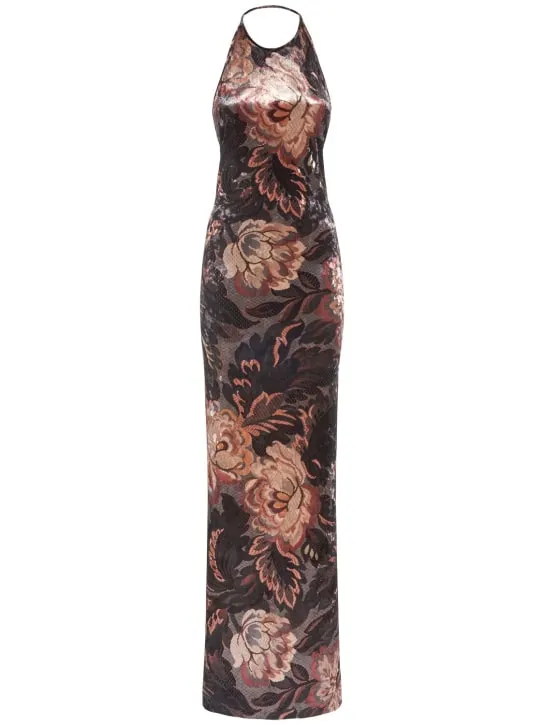 Etro   Printed jersey long dress 