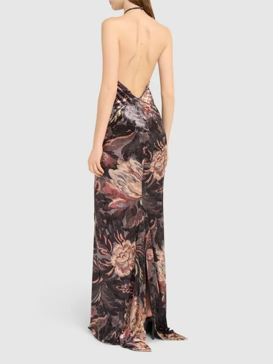 Etro   Printed jersey long dress 