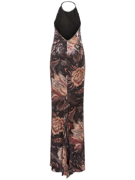 Etro   Printed jersey long dress 