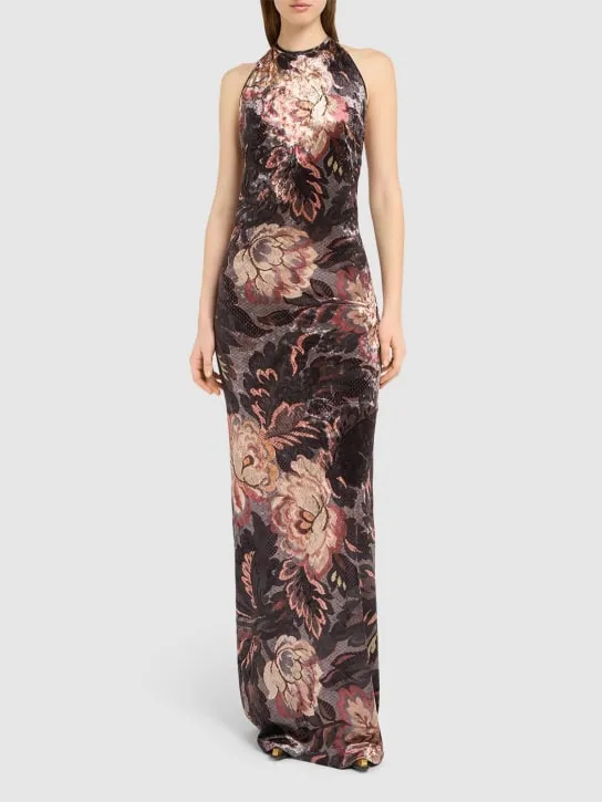 Etro   Printed jersey long dress 