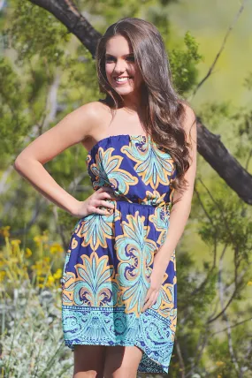 Have A  Little Faith In Me Dress - Navy