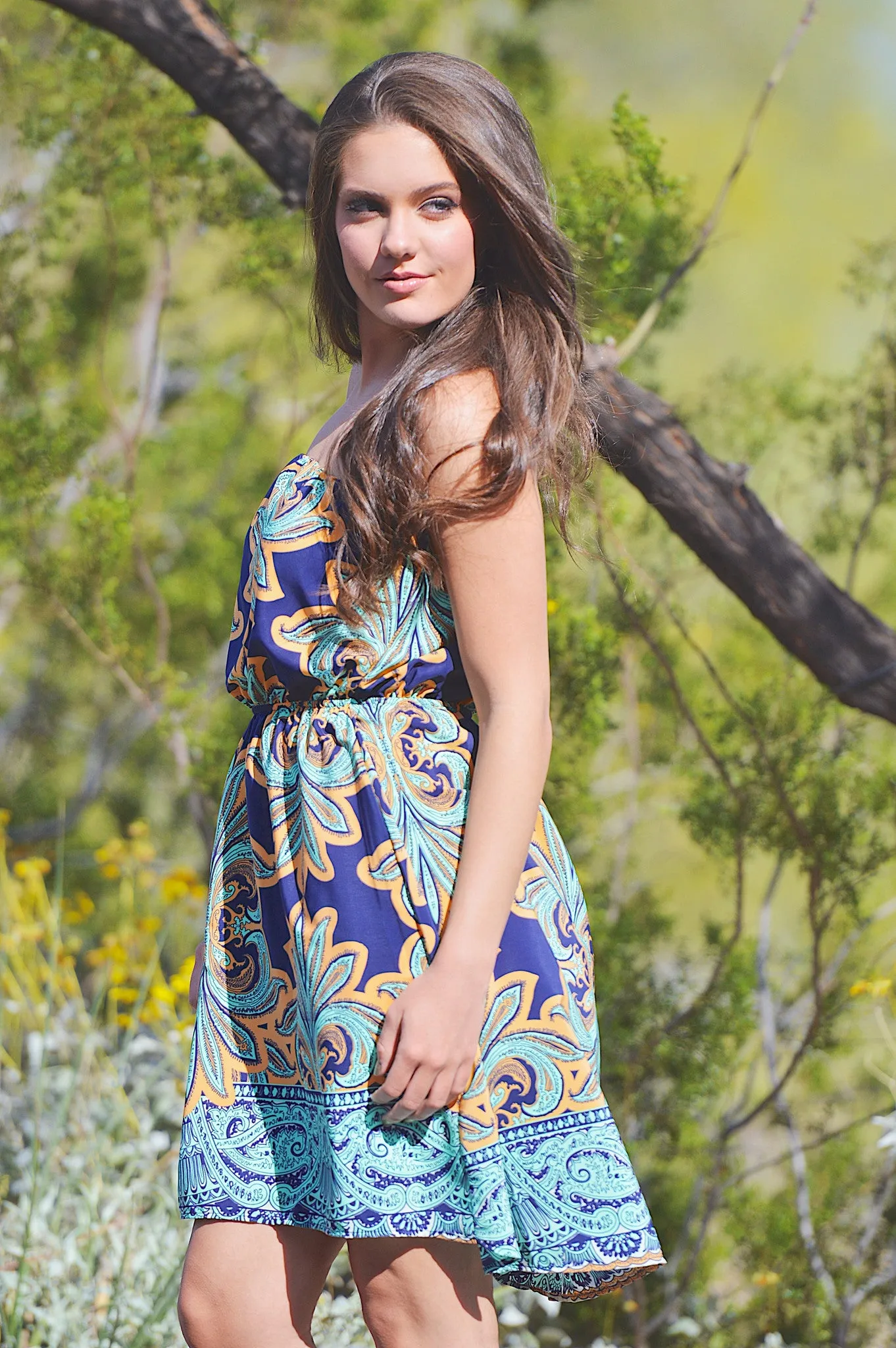 Have A  Little Faith In Me Dress - Navy