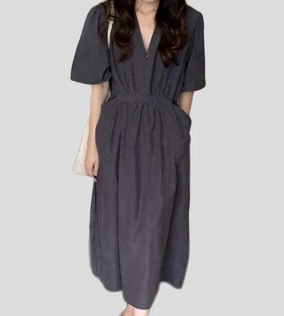 Kara Short Sleeves Pocket Dress