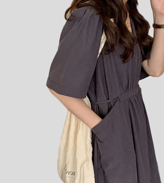 Kara Short Sleeves Pocket Dress