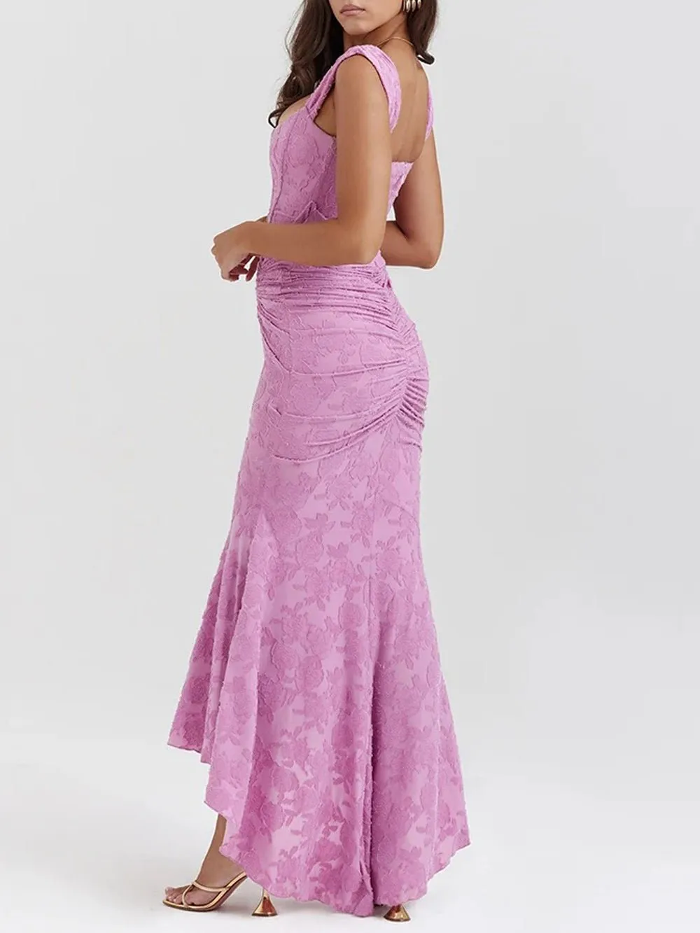 Lilly Off Shoulder Backless Midi Dress