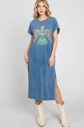 Mineral Denim Aztec Roam Mineral Graphic Dress