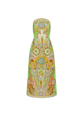 Pinball Strapless Midi Dress