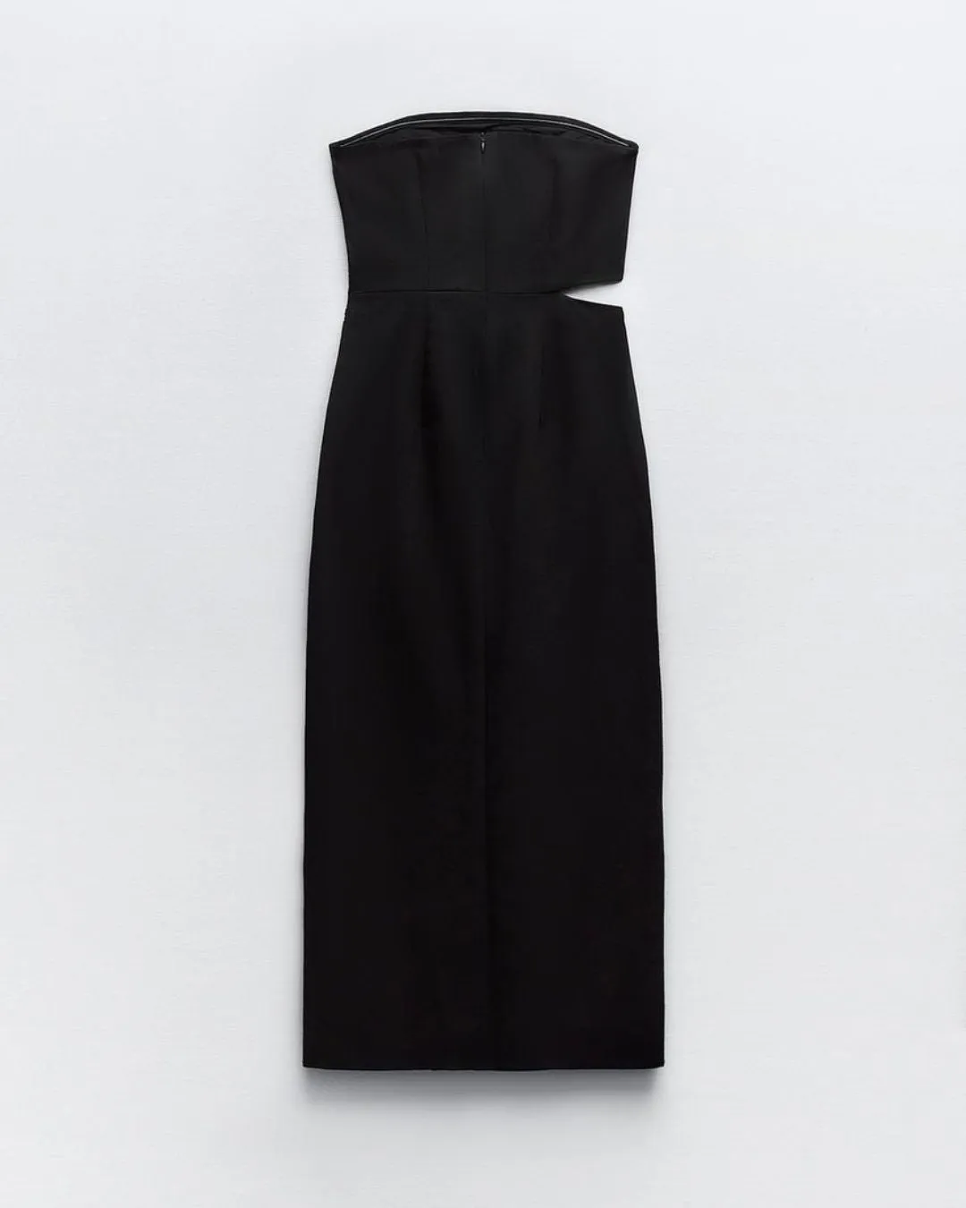 STRAPLESS MIDI DRESS