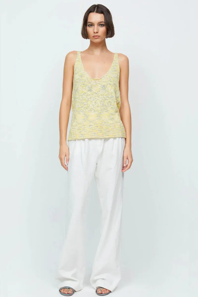 WILLOW KNIT TANK-YELLOW MARLE