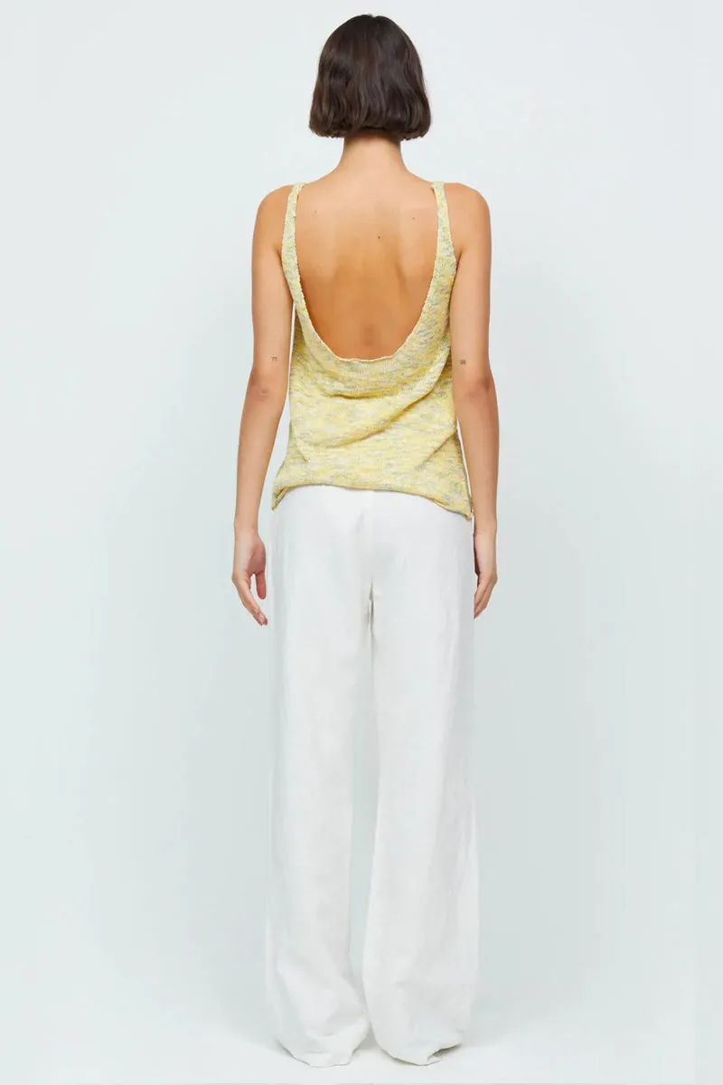 WILLOW KNIT TANK-YELLOW MARLE