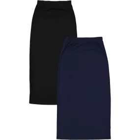 Women's Long Straight Slinky Skirt